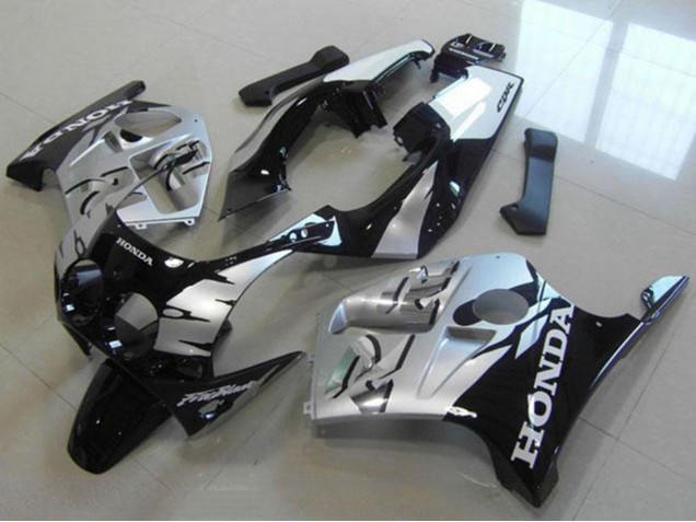 1988-1989 Silver Glossy Black Honda CBR250RR MC19 Motorcycle Fairings