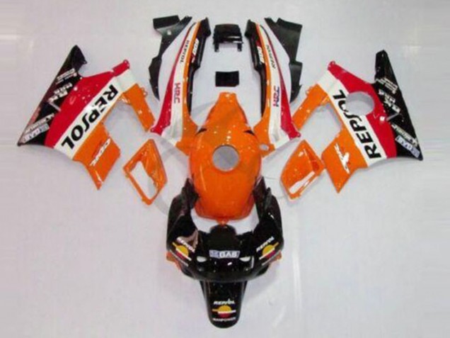 1991-1994 Orange White Red Glossy Black Repsol Honda CBR600 F2 Motorcycle Fairings