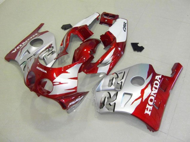 1990-1998 Silver Red Honda CBR250RR MC22 Motorcycle Fairings