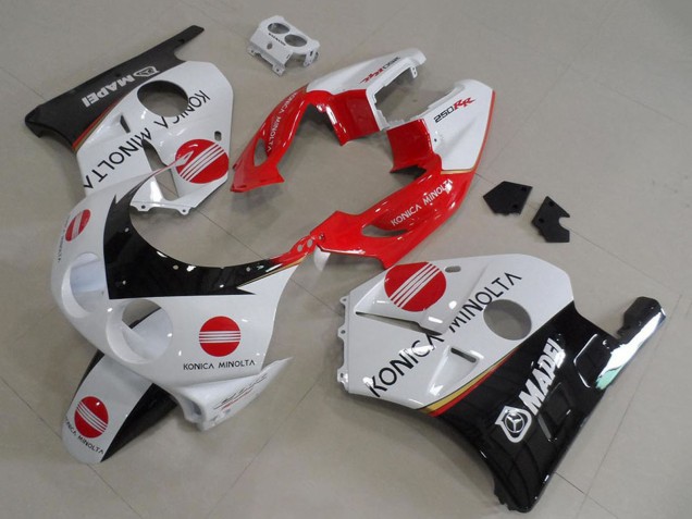 1990-1998 White Red Glossy Black Konica Minolta Honda CBR250RR MC22 Motorcycle Fairings