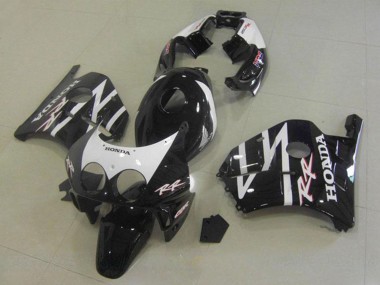 1990-1998 Glossy Black White Honda CBR250RR MC22 Motorcycle Fairings
