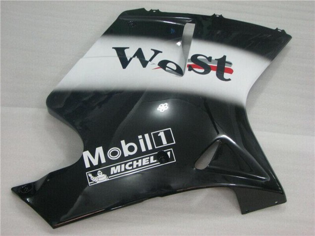 1996-2007 Glossy Black White West Honda CBR1100XX Motorcycle Fairings