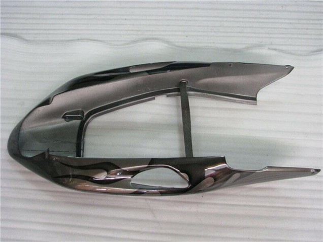 1996-2007 Glossy Black Silver Flame Honda CBR1100XX Motorcycle Fairings