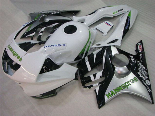 1995-1996 White Silver Green Hannspree Honda CBR600 F3 Motorcycle Fairings