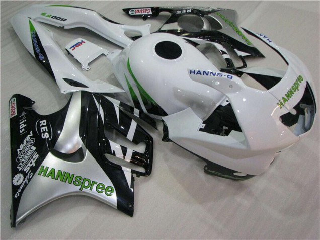1995-1996 White Silver Green Hannspree Honda CBR600 F3 Motorcycle Fairings