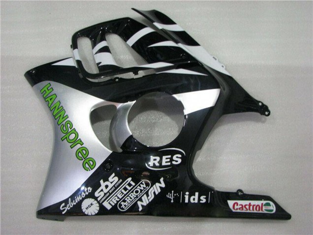 1995-1996 White Silver Green Hannspree Honda CBR600 F3 Motorcycle Fairings