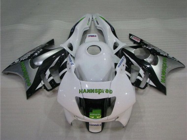 1995-1996 White Silver Green Hannspree Honda CBR600 F3 Motorcycle Fairings