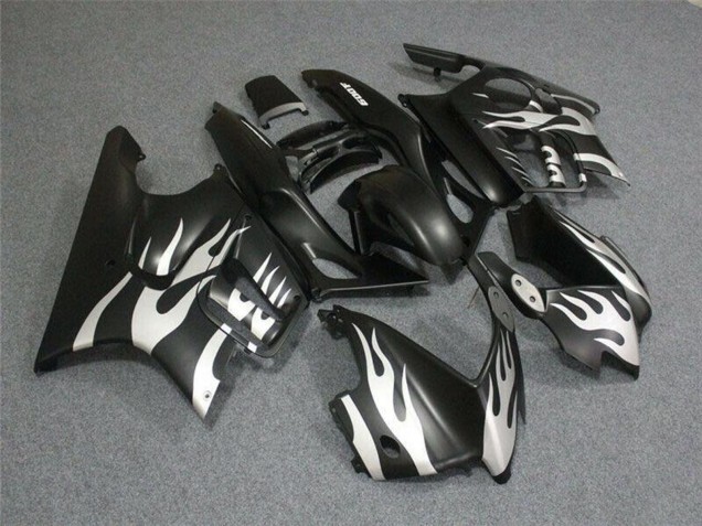 1995-1996 White Matte Black Flame Honda CBR600 F3 Motorcycle Fairings