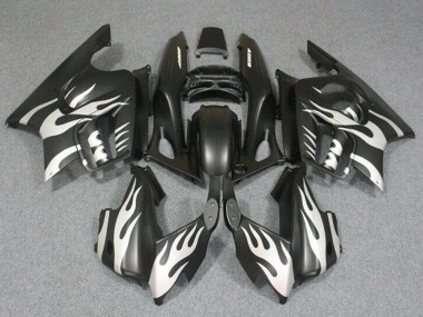 1995-1996 White Matte Black Flame Honda CBR600 F3 Motorcycle Fairings