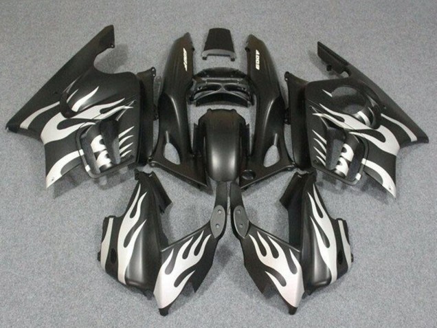 1995-1996 White Matte Black Flame Honda CBR600 F3 Motorcycle Fairings