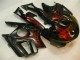 1995-1996 Glossy Black Red Flame Honda CBR600 F3 Motorcycle Fairings
