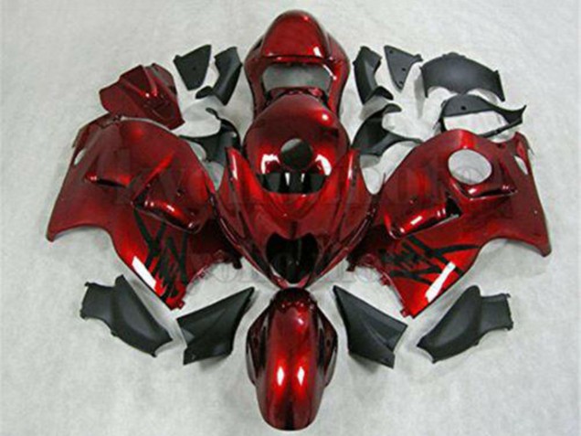 1996-2007 Red Black Suzuki GSXR 1300 Hayabusa Motorcycle Fairing