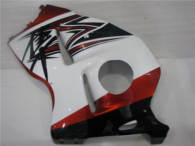 1996-2007 White Orange Black Suzuki GSXR 1300 Hayabusa Motorcycle Fairings