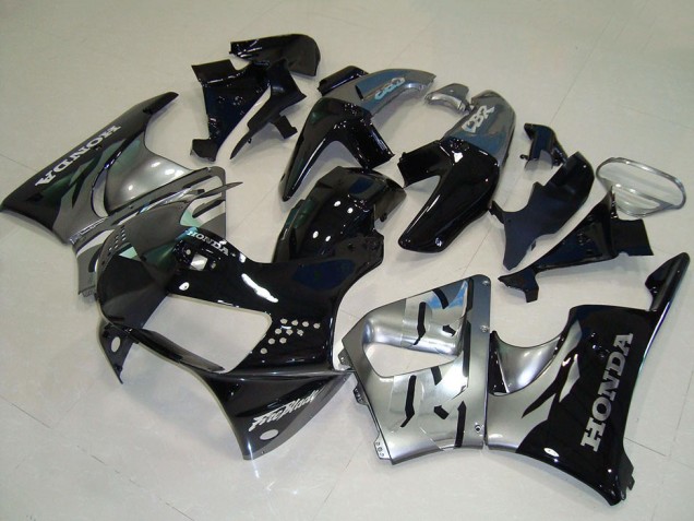 1998-1999 Silver Glossy Black Honda CBR900RR 919 Motorcycle Fairings