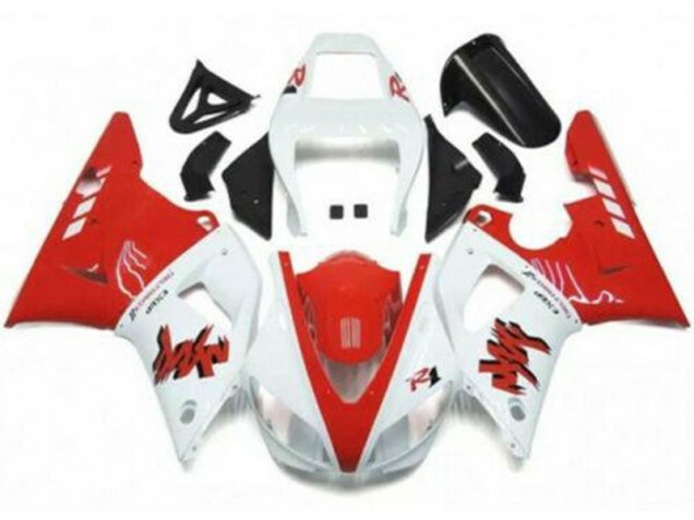 1998-1999 White Red Yamaha YZF R1 Motorcycle Fairings
