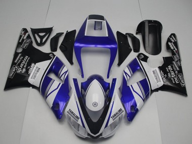 1998-1999 Blue White Glossy Black Yamalube Motards Yamaha YZF R1 Motorcycle Fairings