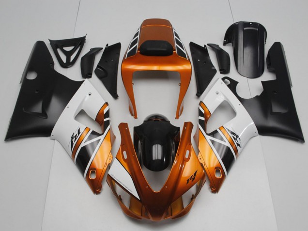 1998-1999 Orange Gold Grey White Black Yamaha YZF R1 Motorcycle Fairings