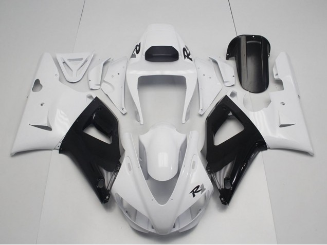 1998-1999 Pearl White Black Yamaha YZF R1 Motorcycle Fairings