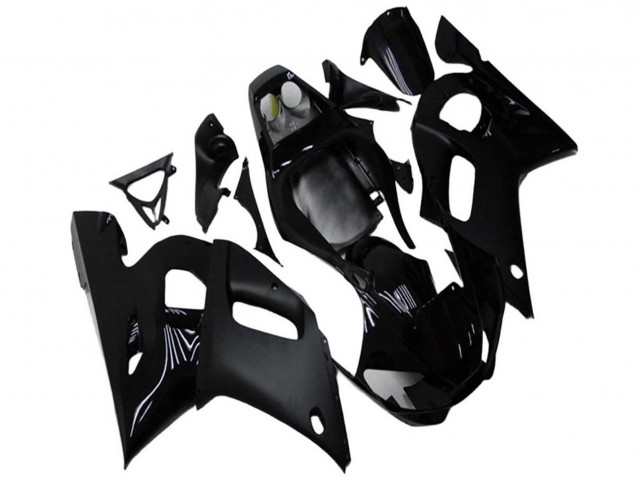 1998-2002 Glossy Black Matte Black Yamaha YZF R6 Motorcycle Fairings