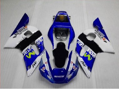 1998-2002 White Blue Black MoviStar ENEOS Yamalube Yamaha YZF R6 Motorcycle Fairings