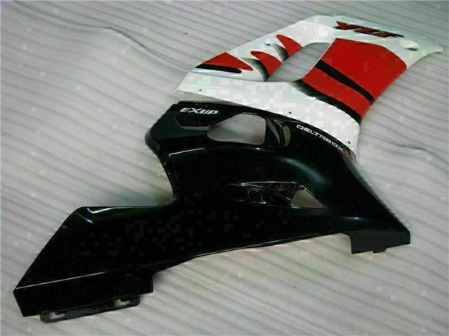 1998-2002 White Red Glossy Black Yamaha YZF R6 Motorcycle Fairing