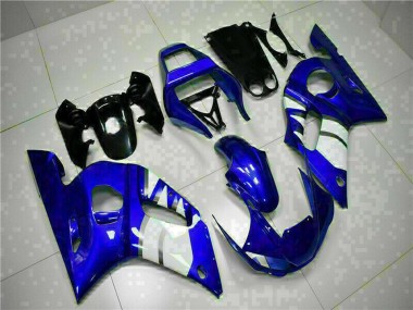 1998-2002 Blue White Yamaha YZF R6 Motorcycle Fairings
