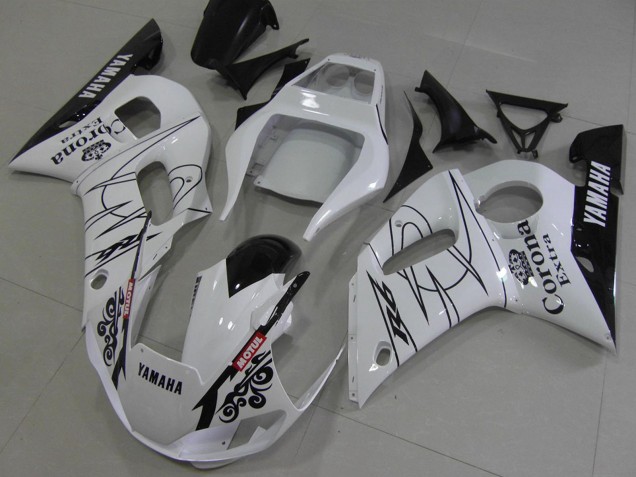 1998-2002 White Black Red Corona Motul Yamaha YZF R6 Motorcycle Fairings