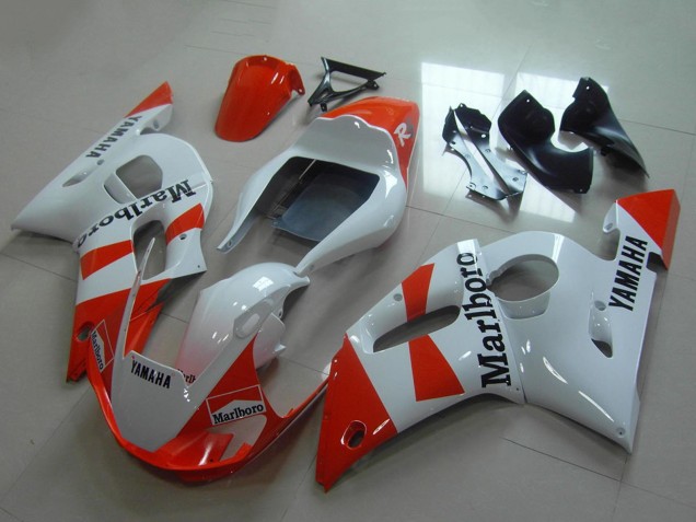 1998-2002 White Red Marlboro Yamaha YZF R6 Motorcycle Fairings