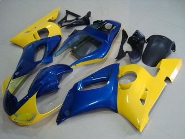 1998-2002 Yellow Blue Yamaha YZF R6 Motorcycle Fairings