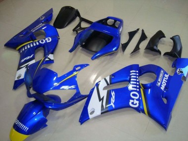1998-2002 Blue White Yellow Go Motul Yamaha YZF R6 Motorcycle Fairings