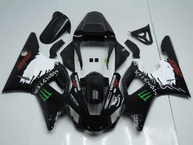 2000-2001 Glossy Black White Red Green Monster Yamaha YZF R1 Motorcycle Fairings