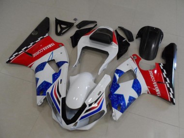 2000-2001 White Red Blue Black Corse Yamaha YZF R1 Motorcycle Fairings