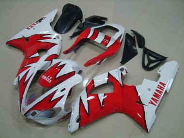2000-2001 White Red Yamaha YZF R1 Motorcycle Fairings