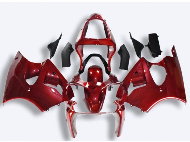 2000-2002 Red Kawasaki ZX6R Motorcycle Fairings
