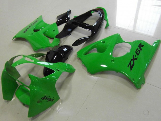 2000-2002 Green Glossy Black Kawasaki ZX6R Motorcycle Fairing