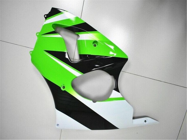 2000-2002 Green White Black Kawasaki ZX6R Motorcycle Fairing Kits