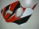2000-2002 White Red Glossy Black Kawasaki ZX6R Motorcycle Fairings