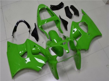 2000-2002 Green Black Kawasaki ZX6R Motorcycle Fairings