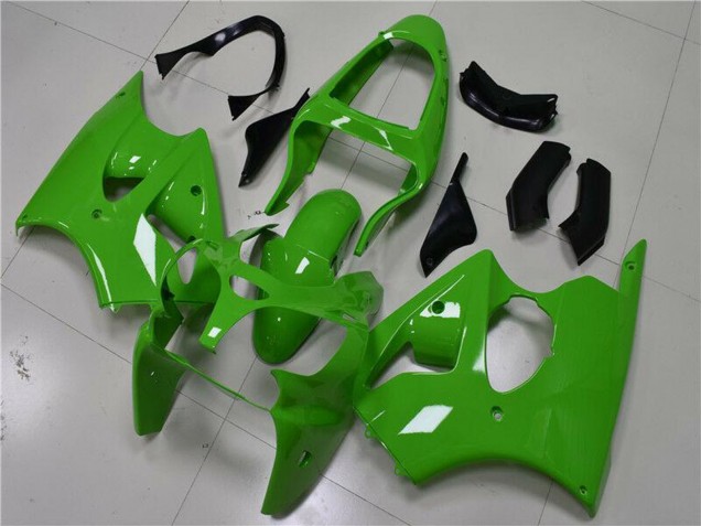 2000-2002 Green Black Kawasaki ZX6R Motorcycle Fairings