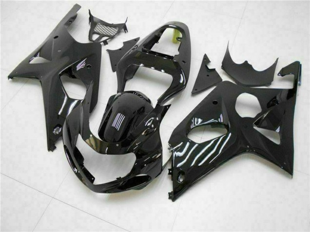 2000-2002 Glossy Black Suzuki GSXR 1000 Motorcycle Fairings