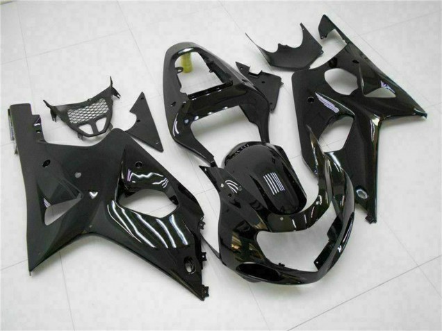 2000-2002 Glossy Black Suzuki GSXR 1000 Motorcycle Fairings