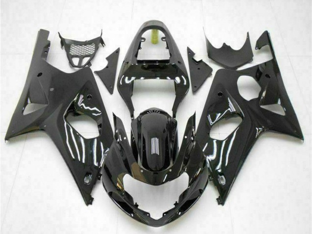 2000-2002 Glossy Black Suzuki GSXR 1000 Motorcycle Fairings