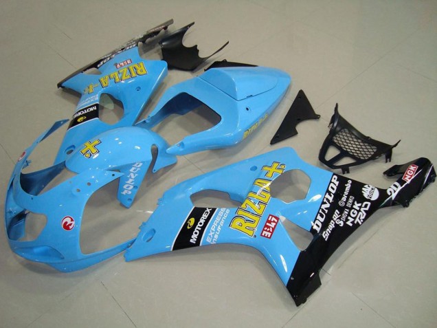2000-2002 Light Blue Yellow Black Rizla Suzuki GSXR 1000 Motorcycle Fairings