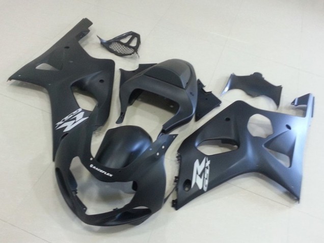 2000-2002 Matte Black Silver Decal Suzuki GSXR 1000 Motorcycle Fairings