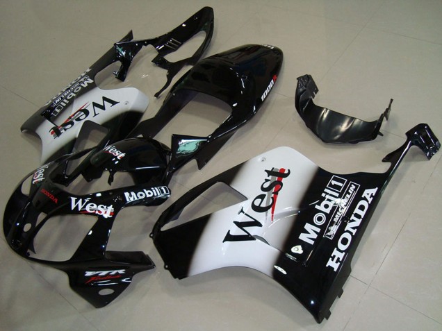 2000-2006 Glossy Black White West Honda VTR1000 Motorcycle Fairings