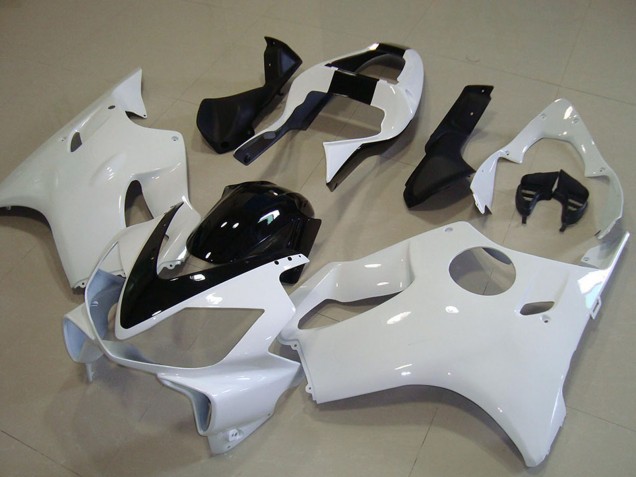 2001-2003 White Glossy Black Honda CBR600 F4i Motorcycle Fairing