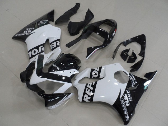 2001-2003 White Glossy Black Repsol Honda CBR600 F4i Motorcycle Fairings