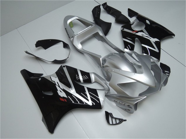 2001-2003 Silver Glossy Black Honda CBR600 F4i Motorcycle Fairing