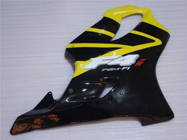 2001-2003 Yellow Glossy Black Honda CBR600 F4i Motorcycle Fairing