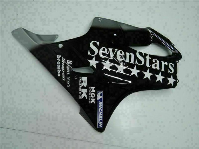 2001-2003 Glossy Black Silver SevenStars Honda CBR600 F4i Motorcycle Fairings